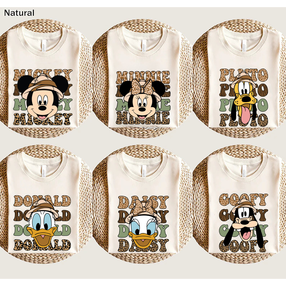 Mickey and Minnie Safari Shirt, Vintage Safari Mode Shirt, Disney Animal Kingdom Matching Shirt, Safari Mode Disney Tee, Disney Characters.jpg