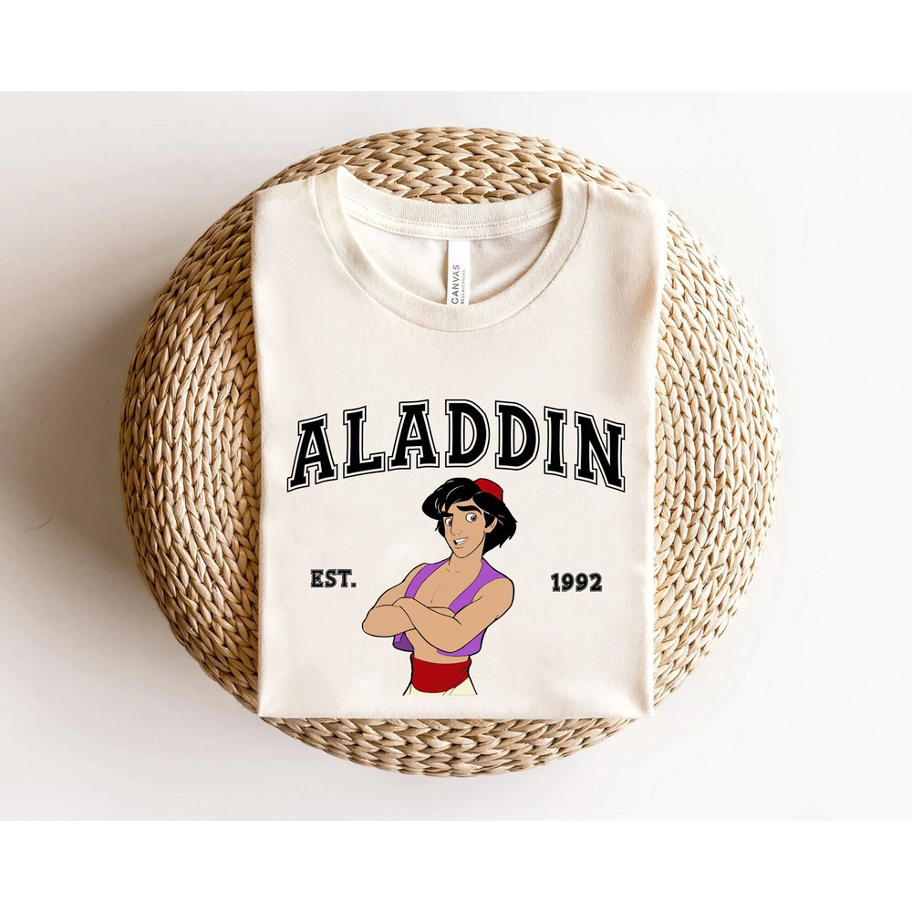 Retro Disney Aladdin 1992 Shirt, WDW Magic Kingdom Disneyland Trip Family Vacation Holiday Gift.jpg