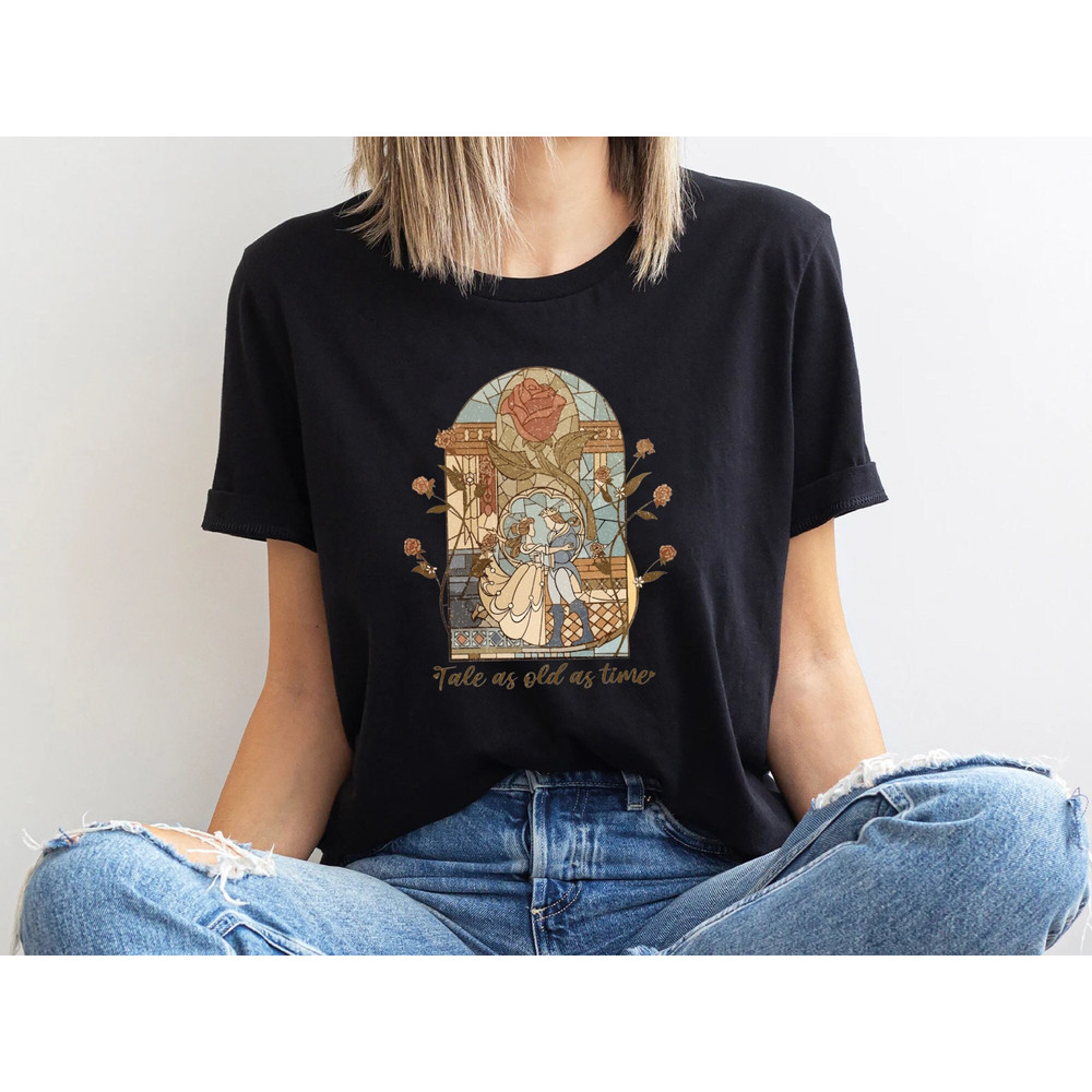 Retro Disney Princess Shirt, Disney Princess Belle Sweatshirt, Beauty And The Beast Shirt, Disney World Shirt, Tale As Old As Time Hoodie.jpg