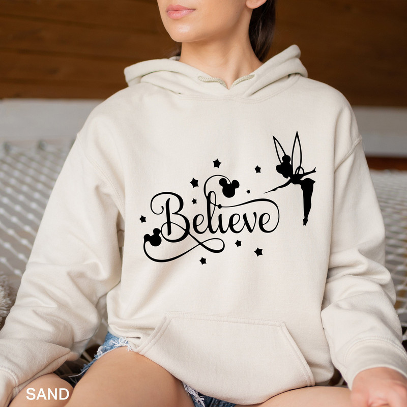 Disney Believe Tinker Bell Hoodie and Sweatshirt, Disney Tinker Bell Hoodie, Disney Trip Sweatshirt, Disney Vacation Hoodie, 150317.jpg