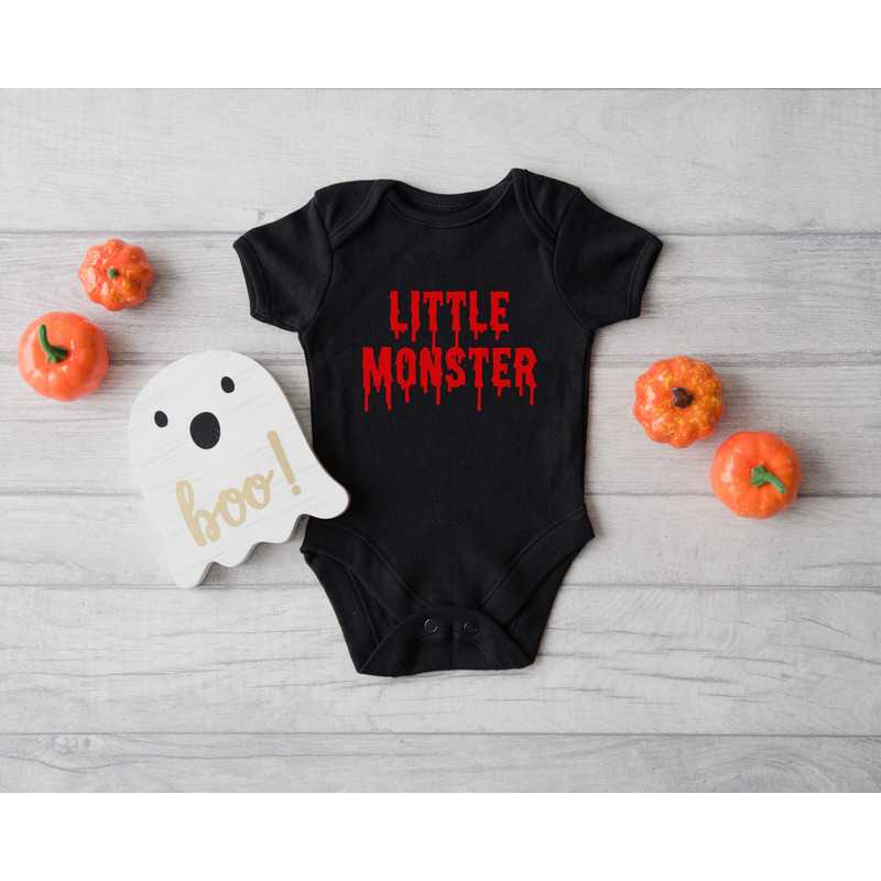 Baby Halloween outfit, Little Monster Halloween Baby outfit, Spooky Babe baby, Halloween baby shirt, Matching Halloween Family shirts.jpg