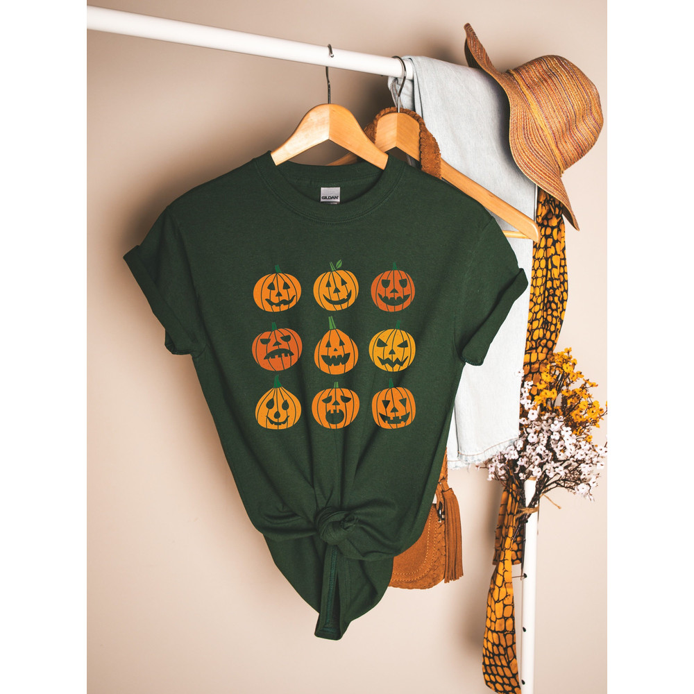 Cute Pumpkin faces Shirt, Fall T-shirt, Women fall shirt, Cute Fall Graphic Tee, Halloween Thanksgiving Shirt, Little pumpkin Things.jpg