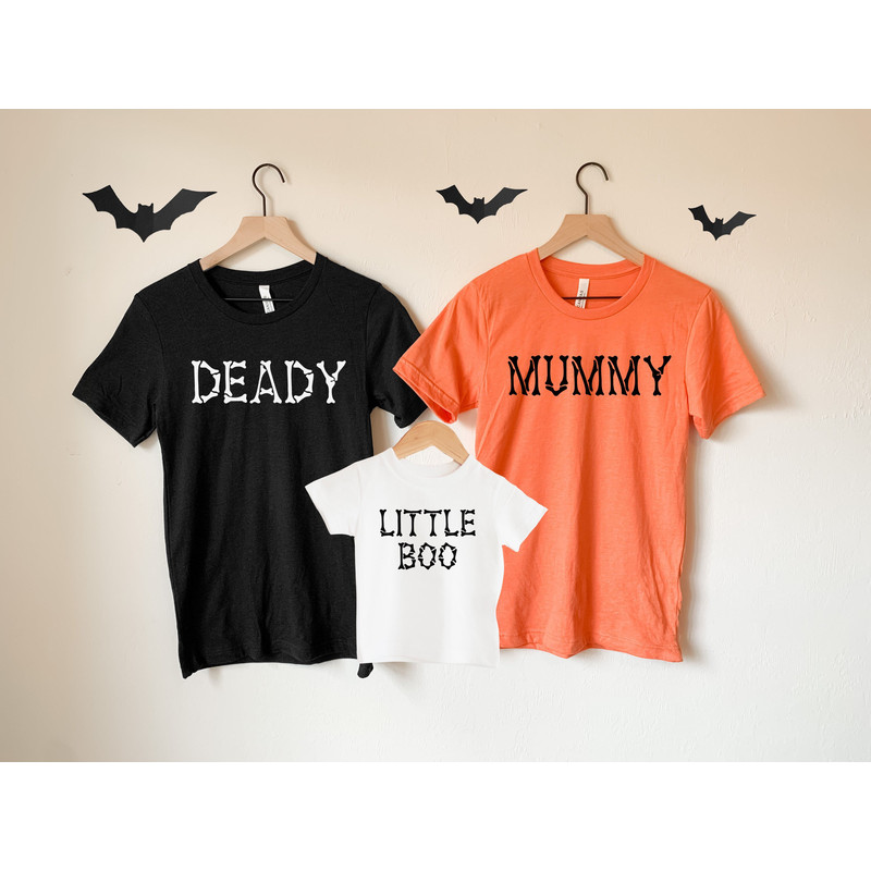 Halloween Family shirts, Halloween Family Matching Shirts, Mummy Deady Momster Dadcula Little Monster shirt, Family Halloween Outfit costume.jpg