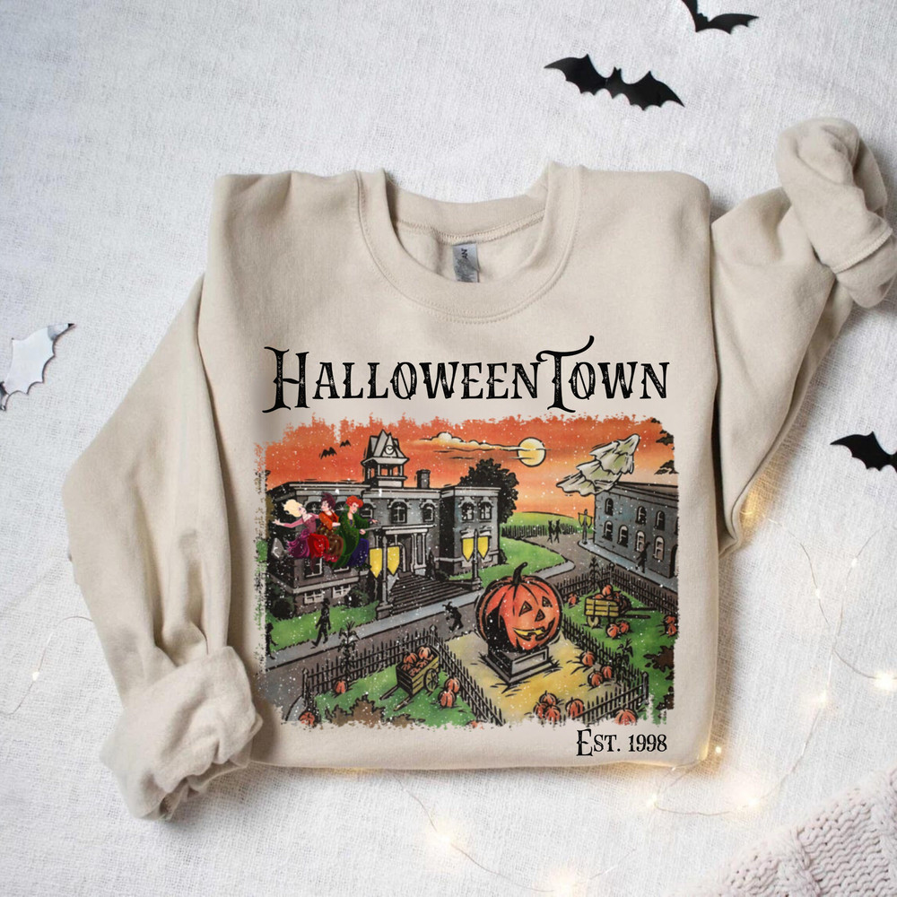 Halloweentown Est 1998 Sweatshirt, Halloweentown University, Retro Halloweentown Sweatshirt, Fall Sweatshirt, Vintage Halloween Sweatshirt.jpg
