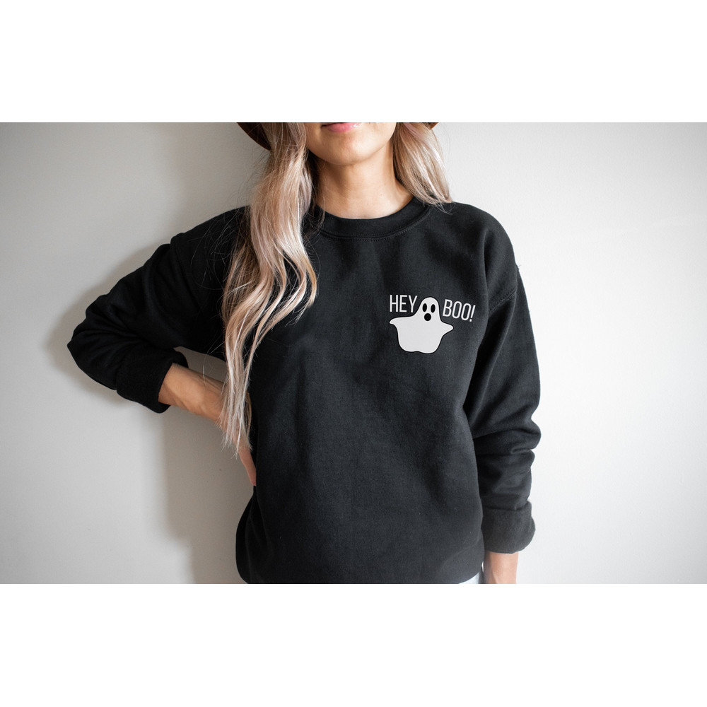 Hey Boo Sweatshirt, Boo Y'all, Halloween Shirt, Fall Shirt, Cute Fall Shirt, Women's Halloween Shirt, Autumn, Fall, Halloween, Boo, Hey Boo 1.jpg