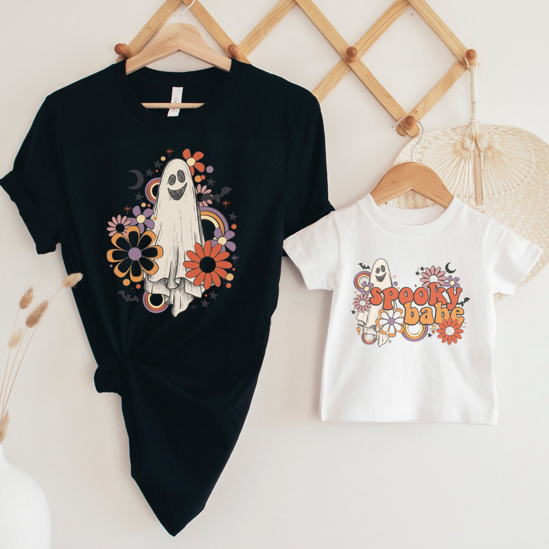 Mommy and Me Halloween shirts, Matching Halloween Shirts Mama and Mini, Spooky Mama Spooky Babe Shirt Baby Girl Halloween Costumes Baby Mini 1.jpg
