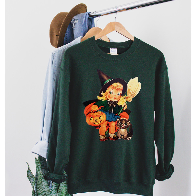 Vintage Halloween Sweatshirt Retro Halloween Shirt Halloween Witch sweatshirt Halloween sweatshirt for Women Fall Pumpkin Crewneck Plus Size.jpg