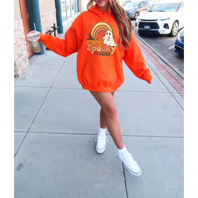 Halloween Spooky Teacher Sweatshirt, Trick Or Teach Shirt, Spooky Teacher Gift, Funny Halloween Tee, Teacher Appreciation Gift.jpg