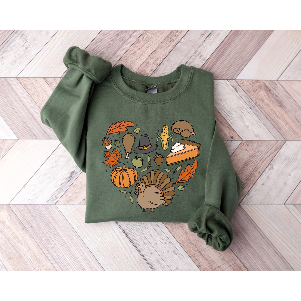 Love Thanksgiving Sweatshirt, Thanksgiving Turkey Shirt, Thankful Shirt, Thanksgiving Sweatshirt, Friendsgiving Shirt.jpg