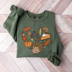 love thanksgiving sweatshirt, thanksgiving turkey shirt, thankful shirt, thanksgiving sweatshirt, friendsgiving shirt