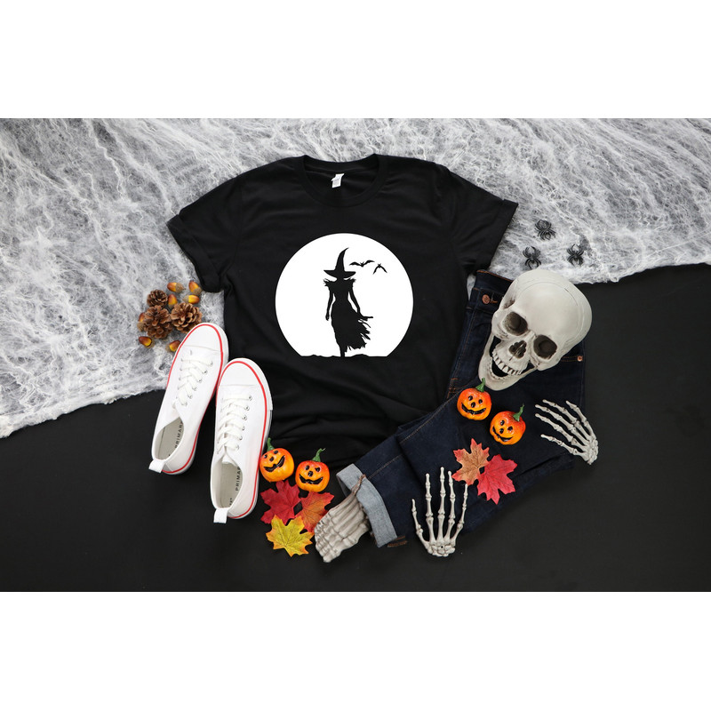 Moon Witch Shirt, Witchy Halloween Shirt, Salem Witch Shirt, Moon Celestial Tee, Halloween Women's Shirt.jpg