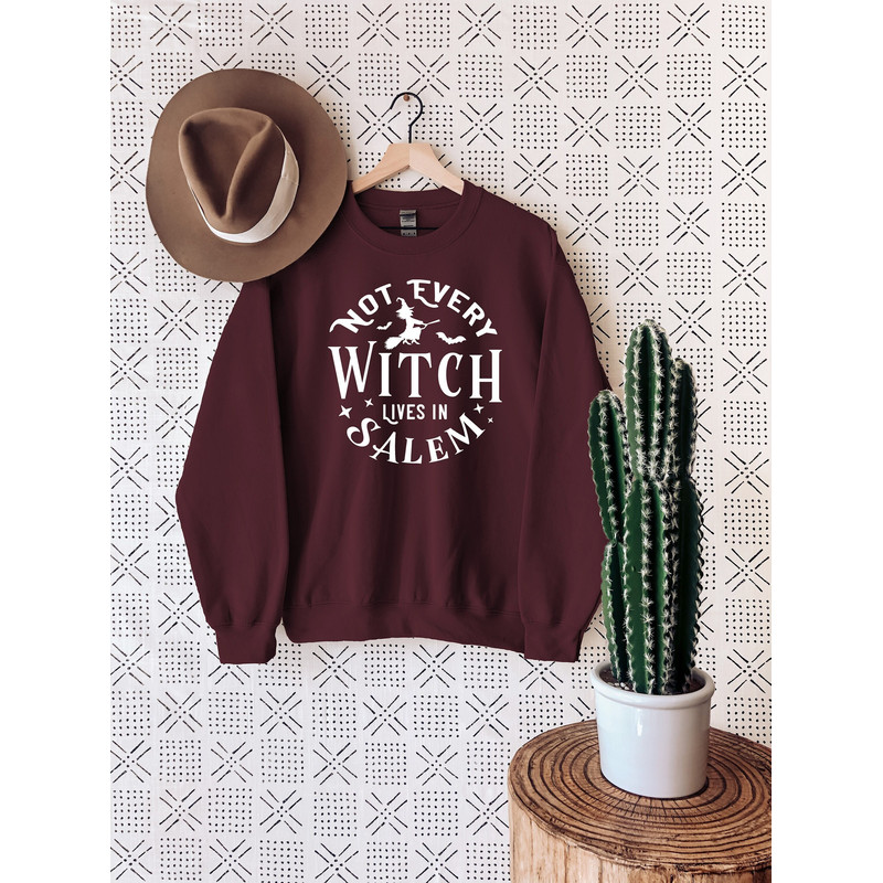 Not Every Witch Lives in Salem Sweatshirt, Salem Sweat, Premium Witches Brew Sweatshirt, Witch Halloween Sweater, Salem Witch Hoodie.jpg