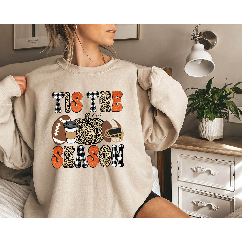 Fall Pattern Tis The Season Shirt, All Fall Vibes Tshirt, Leopard Print Shirt, Fall Lover Gift, Fall Vibes Sweater, Football Season Tshirt.jpg