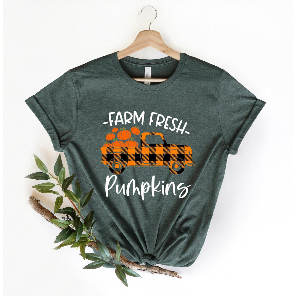 Farm Fresh Pumpkins Shirt, Fall Truck Shirt, Pumpkin Shirt, Autumn Shirt, Fall Shirts, Thanksgiving Gift, Gift for Mom, happy thanksgiving.jpg