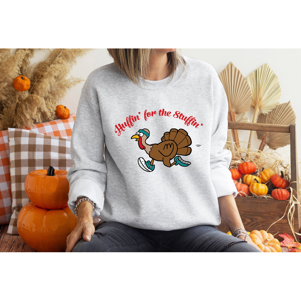 Huffin' for the Stuffin' Shirt, Funny Thanksgiving Tee, Cozy Shirt, Family Thanksgiving Shirt, Fall Lover Tshirt, Cute Thanksgiving Tshirt.jpg