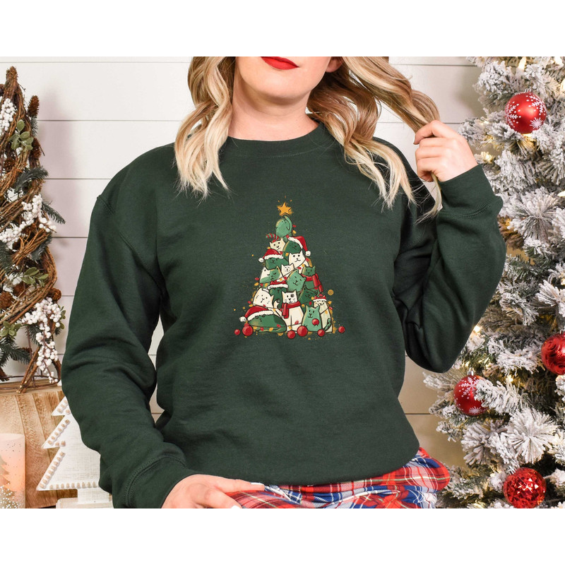 Christmas Cat Tree, Christmas Shirt, Christmas Gift, Christmas Sweatshirt, Cat Lover Shirt, Christmas Gift Shirt, New Year Shirt.jpg