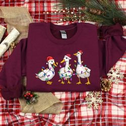 cute duck shirt, christmas duck sweatshirt, christmas shirt, funny christmas shirt, christmas animal shirt, duck lover