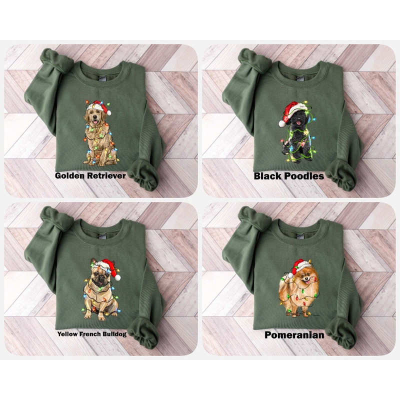 Golden Retriever Christmas Sweatshirt, Dog Christmas Shirt, Golden Mom Tshirt, Gift for Dog Lover, Holiday Sweater, New Year Shirt, Xmas Tee 1.jpg