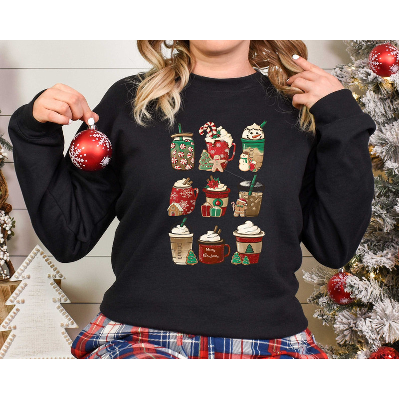Merry Christmas Shirt, Christmas Coffee Shirt, Christmas Gingerbread Shirt, Christmas Coffee Lover Tee, Christmas Sweatshirt, Christmas Gift.jpg