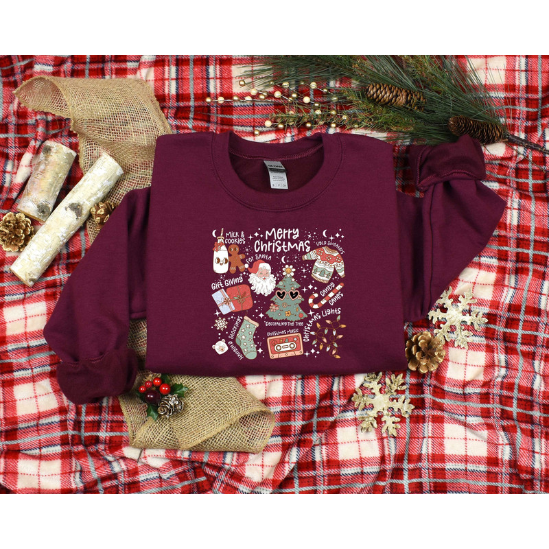 Merry Christmas, Christmas Shirt, Christmas Doddle Shirt, Christmas Gift, Christmas Tree, Gift For Christmas, Christmas Toddler Shirt.jpg