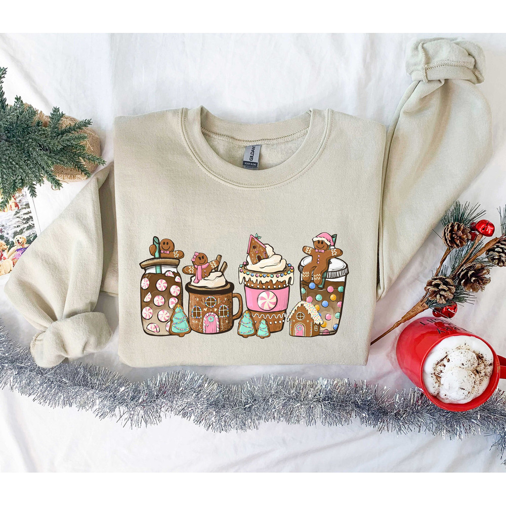Sweet Gingerbread Shirt, Christmas Coffee Shirt, Christmas Shirt, Christmas Gift, Women Christmas Shirt, Christmas Sweatshirt for Women.jpg