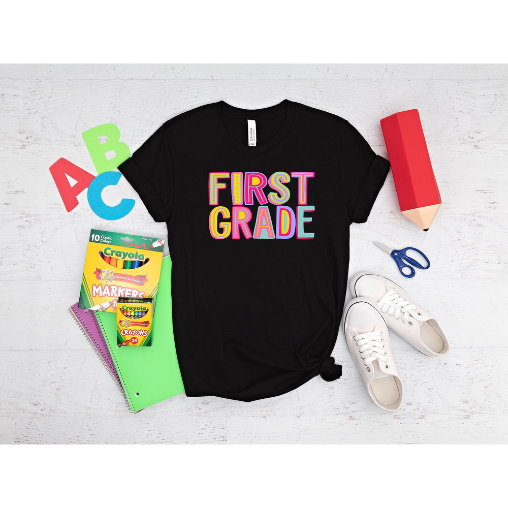 1st Grade Rainbow Shirt, First Grade Team Shirt, Back To School Shirt, Colorful 1st Grade Shirt, First Grade Teacher Shirt, 1st Grade Shirt.jpg