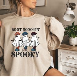 boot scootin spooky sweatshirt,spooky season shirt, halloween gift