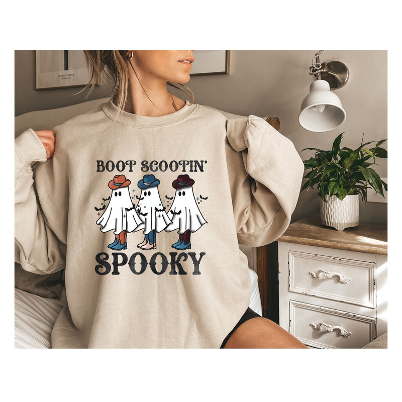 Boot Scootin Spooky Sweatshirt,Spooky Season Shirt, Halloween Gift.jpg