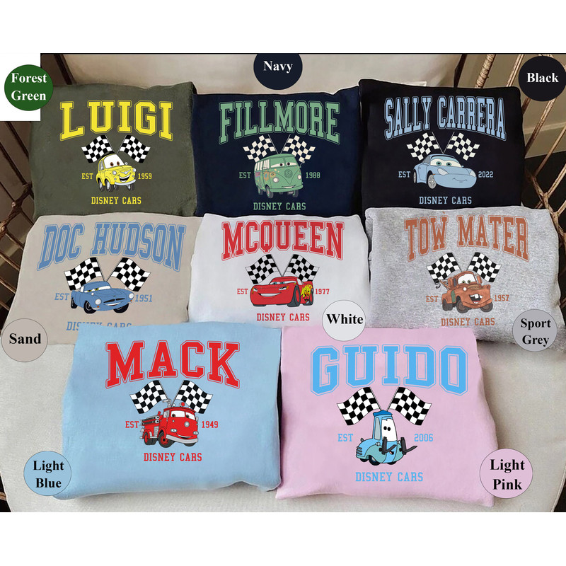 Checkered Disney Cars Shirt, Disney Cars Family Matching Shirt, Cars Pixar.jpg