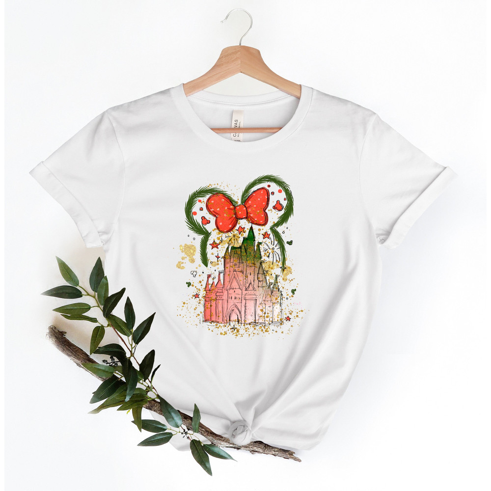 Christmas Minnie Castle Shirt, Christmas Minnie Watercolor.jpg