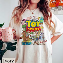 comfort colors disney pixar toy story characters tee, wdw magic kingdom shirt