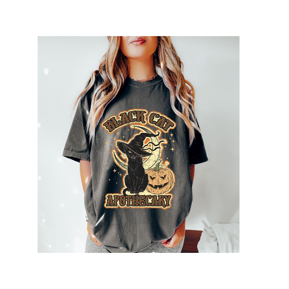 Comfort Colors,Black Cat Shirt, Halloween Cat Shirt, Cat Lover Shirt.jpg
