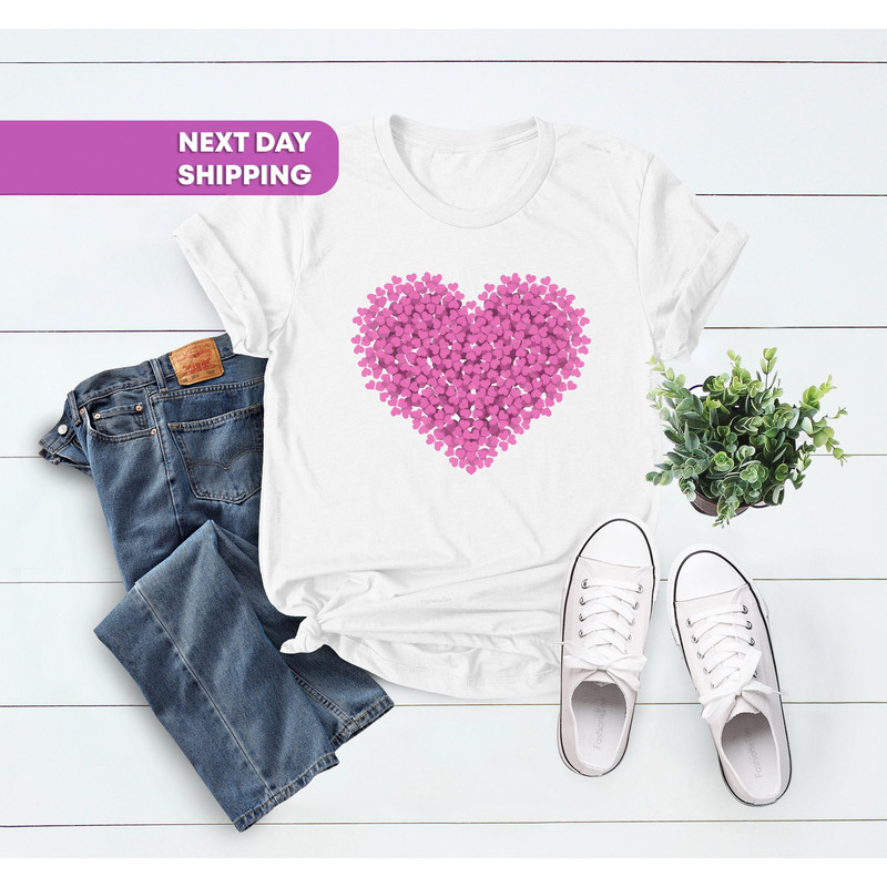 Double Heart Shirt, Love Shirt, Valentine Heart Tee, Gift For Mom, Women Girl Heart, Christmas Gift Shirt, Heart Tee, Teacher Gift Shirt.jpg