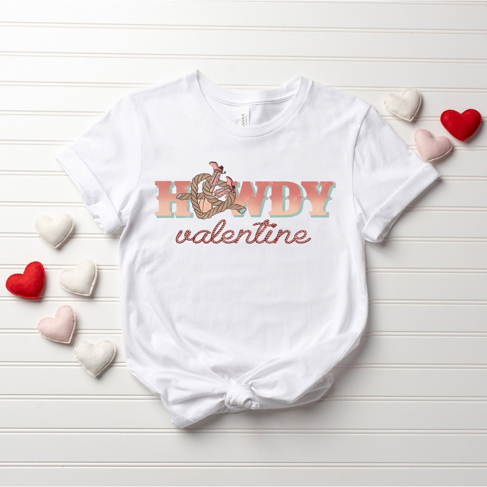 Howdy Valentine Shirt, Cowgirl Shirt, Western Valentines Shirt, Valentines Day Shirt, Cowboy Couple Shirt, Western Gifts, Valentine Gifts.jpg