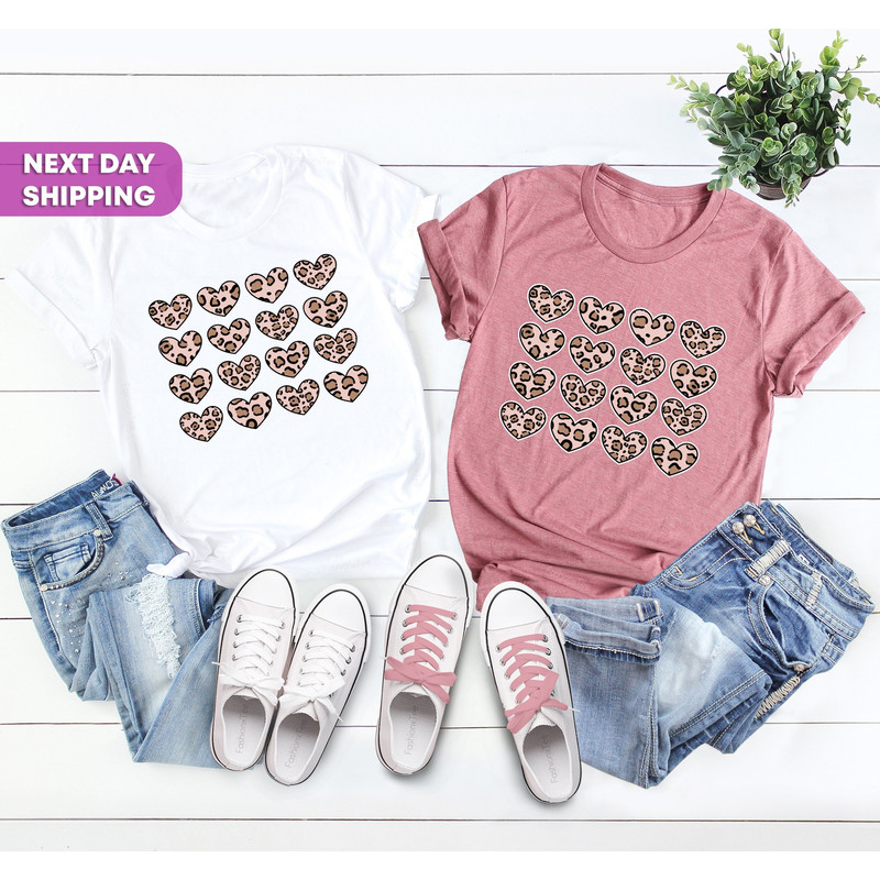 Leopard Print Valentines Day Shirt,Cute Valentine Shirt,Valentines Day Gift,Cheetah Valentines,Valentines Day Shirts For Woman,Heart Shirt.jpg