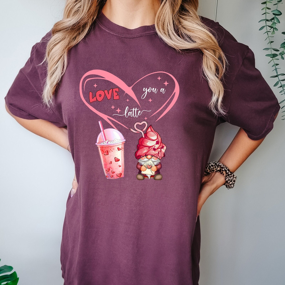 Love You A Latte Shirt, Valentine's Day Shirt, Valentines Shirt, Valentines Day Gift, Valentine Gifts, Gift for Girlfriend, Comfort Colors®.jpg