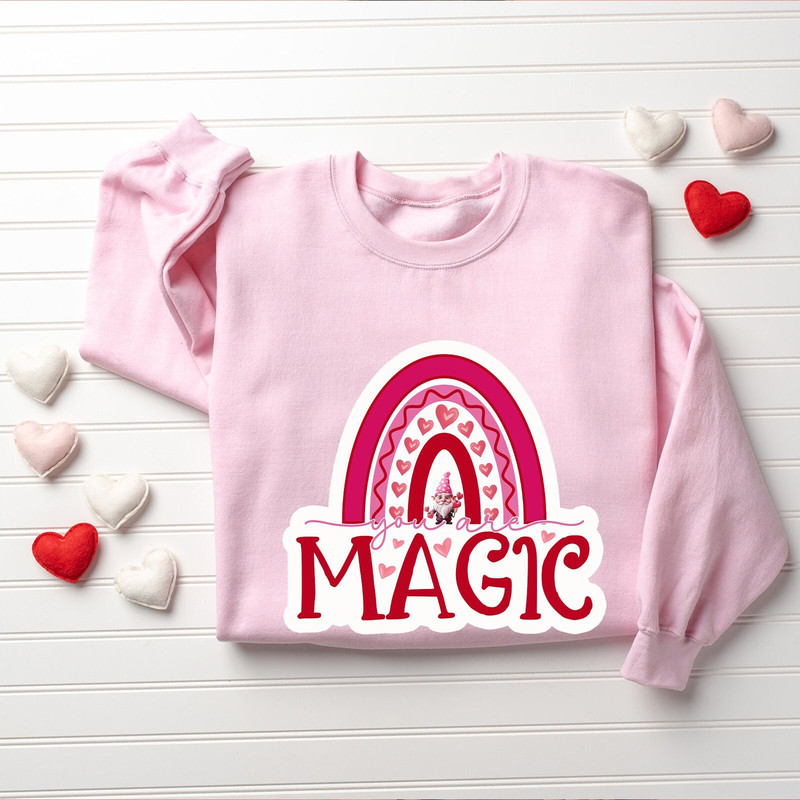 Rainbow Magic Love Sweatshirt, Valentines Day Sweatshirt, Valentines Sweatshirt, Happy Valentine's Day, Valentines Gifs, Cute Women Sweater.jpg