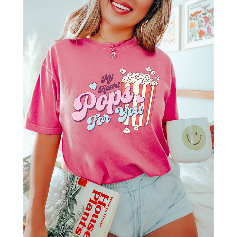 Retro My Heart Pops for You Shirt, Valentine's Day Shirt, Valentines Day Gift, Valentines Shirt, Happy Valentines Day, Comfort Colors® Shirt.jpg