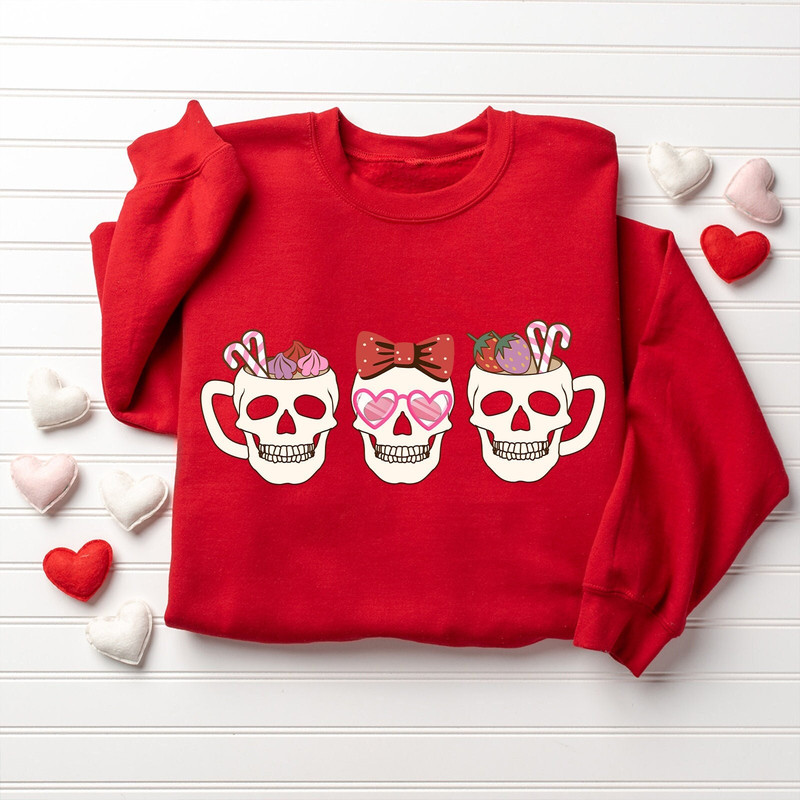Skeleton Valentine, Funny Valentine Sweatshirt, Valentines Day Sweatshirt, Anti Valentines Day, Gothic Clothes, Sarcastic Shirt, Skull Shirt.jpg