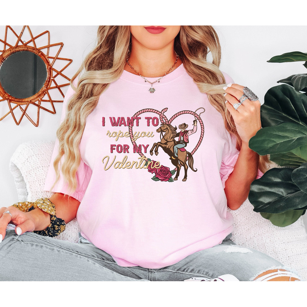 Valentine Shirt, Western Valentine Shirt, Valentine's Day Shirt, Cowgirl Shirt, Valentines Day Gift, Gift for Valentine, Comfort Colors®.jpg