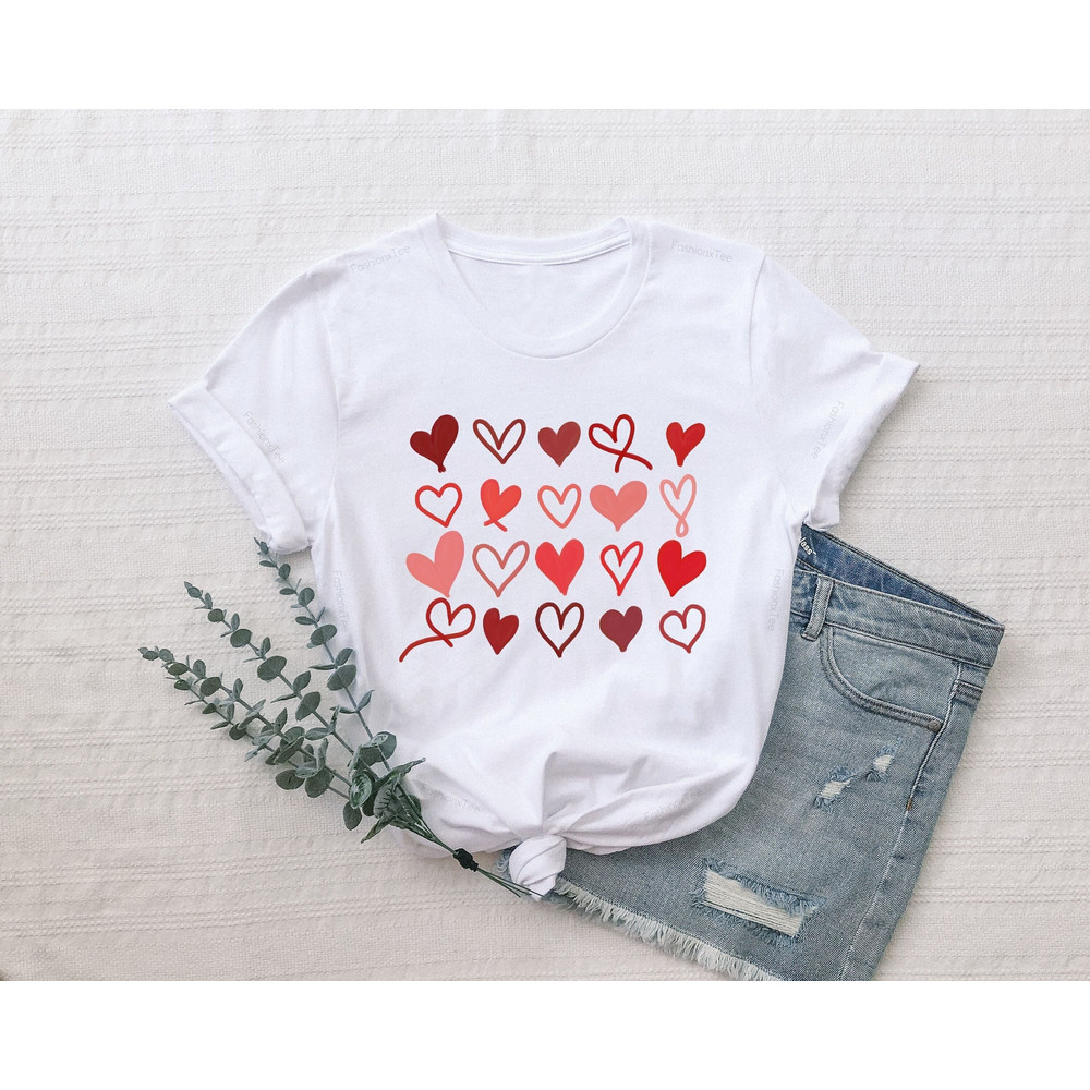 Valentines Day Shirt, Heart Shirt, Valentines Day Shirts For Women, Cute Heart T-shirt, Cute Valentine Shirt, Teachers Valentines Day Shirt.jpg