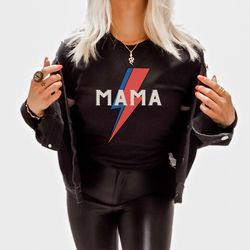 mama shirt, bowie shirt, ziggy stardust, rock mom shirt, mommy and me, mom gift, mother's day gift, baby shower gift