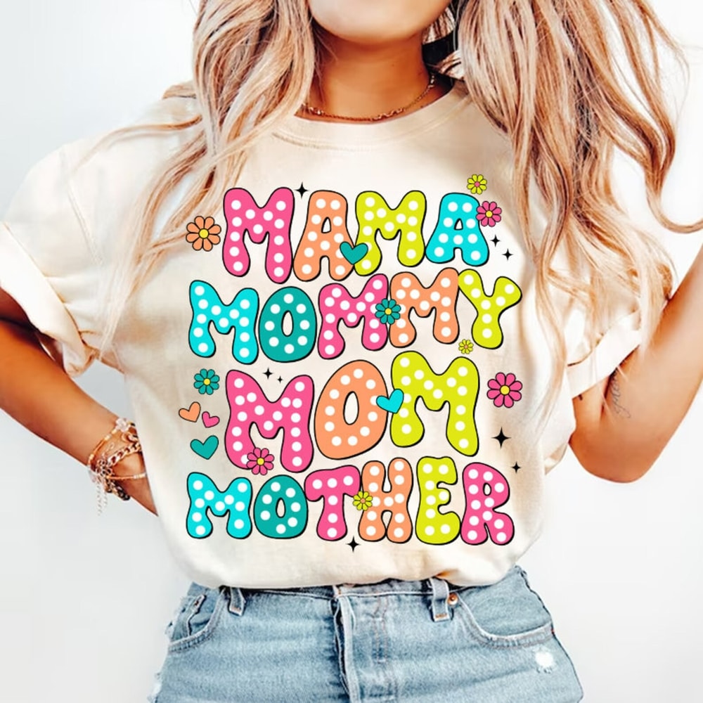 Mama Mother Mommy Mom Flower PNG, Retro Mama Png, Mama Png, Mom Life Png, She is Mom Png, Mama Shirt Design, Mother's Day Png, Gift For Mom