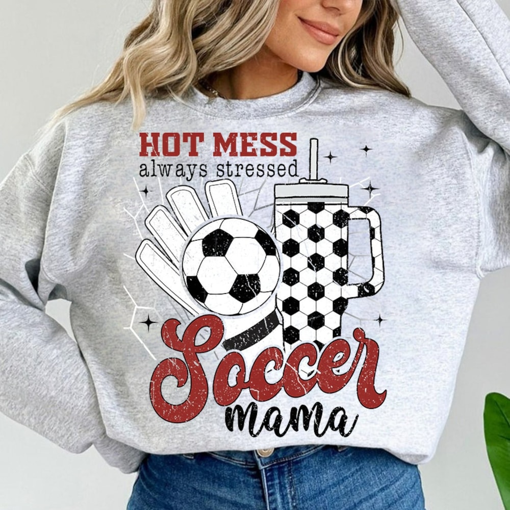 Hot Mess Soccer Mama, Soccer Mom, Retro Soccer Shirt, Soccer, Soccer Season, Soccer Team Shirt, Mother Day Shirt, Mom