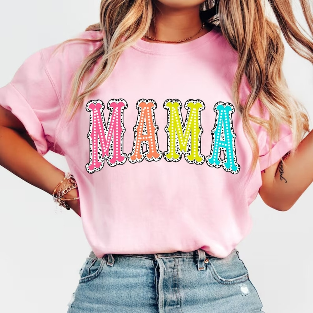 Mama Lighting Bolt, Mama Doodle, Dalmatian Dots, Mama Shirt, Mother's Day, Retro Mom Shirt, Mother Day Gift, Mom Gift