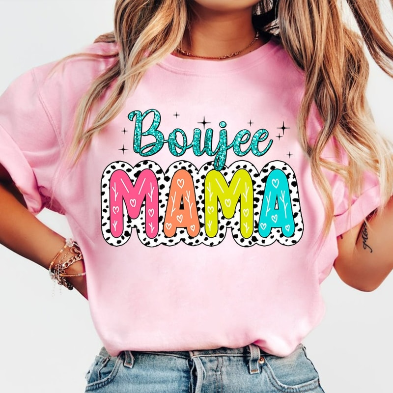 Boujee Mama Glitter, Mama Doodle, Dalmatian Dots, Mama Gift Shirt, Mother's Day, Retro Mama, Mom Dots Gift Shirt, Mama