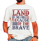Land of the free because my daddy is brave,dad America,Retro America,4th Of July,Independence Day,gift for dad,dad shirt
