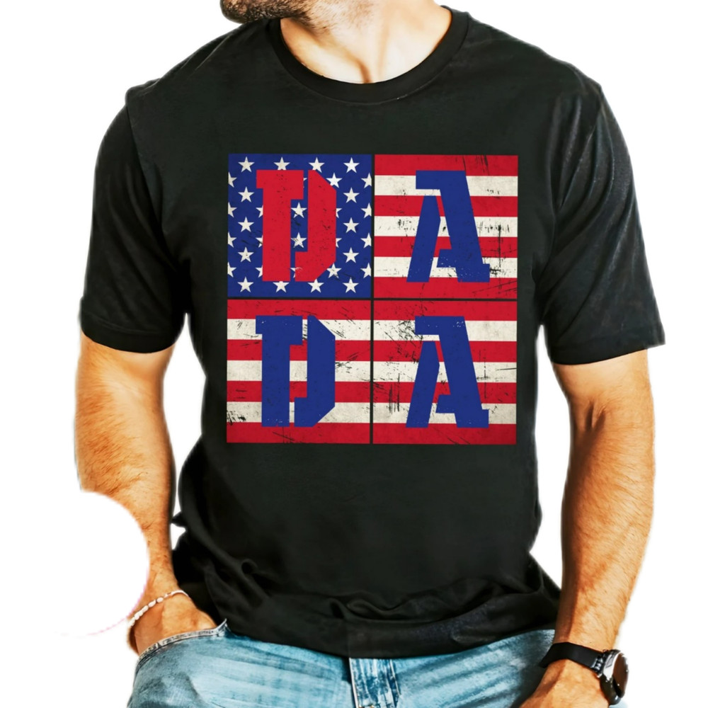 Dada American shirt,All American Dad shirt,Distressed,Daddy American shirt,Dad 4th of July shirt,Patriotic,gift for dad