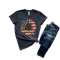 America Sunflower Shirt, USA Flag Flower T Shirt, Gift For American, 4th Of July Flag Graphic T-Shirt, Freedom TShirt, Independence Shirt