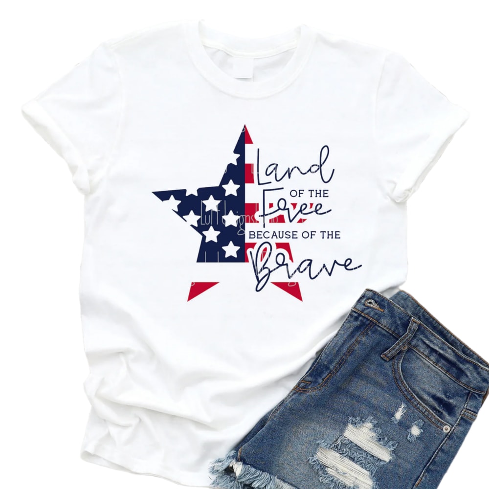 Land of the Free Shirt, 4th of July Shirt, American Flag Star Shirt, Patriotic Shirt, Fourth Of July Shirt, USA Shirt